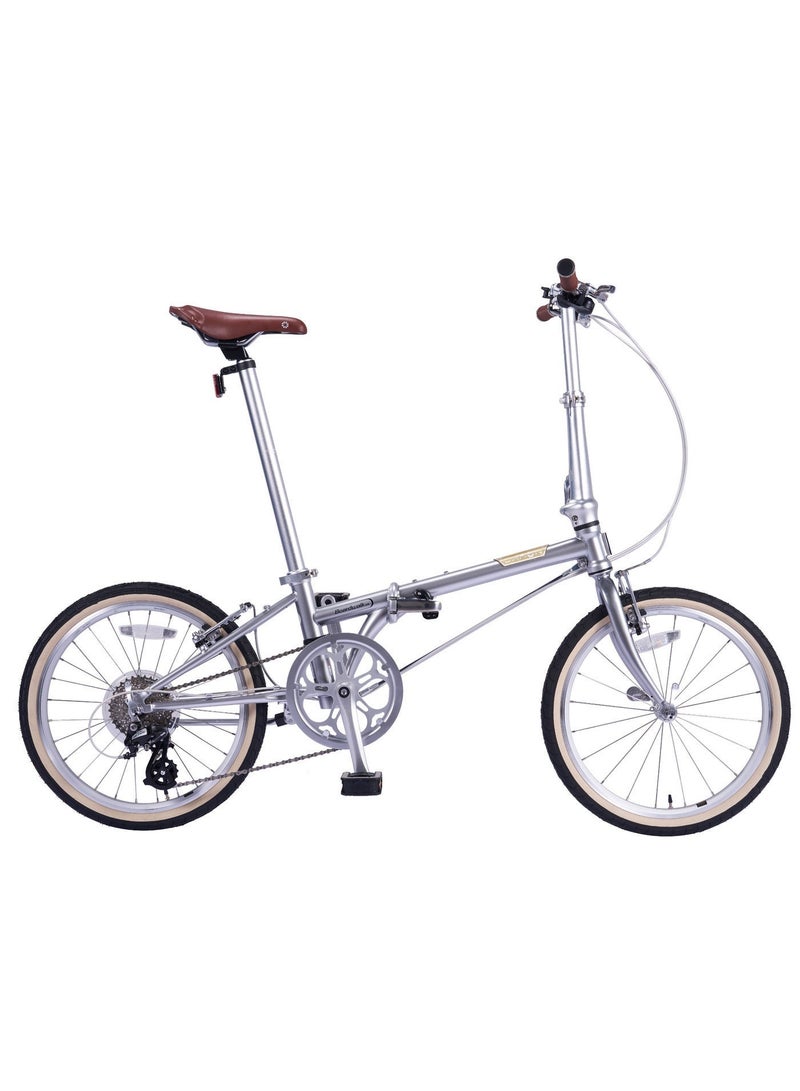 Dahon Boardwalk D8 Folding Bike | 20-inch Wheels, 8-Speed Gears, Silver - Image 1